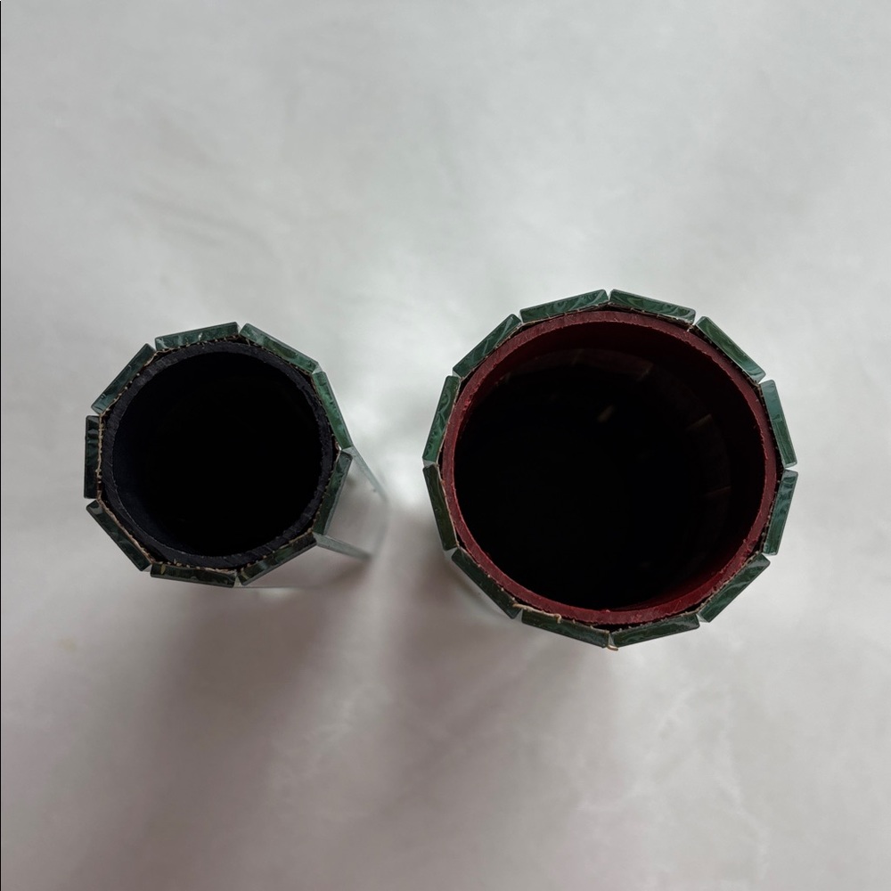 Vintage disco mirrored pencil holders vases - Picture 5 of 6